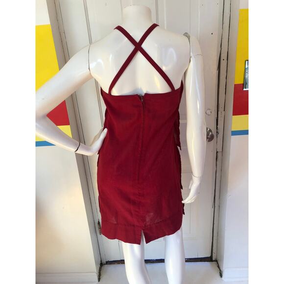 1970s Vintage Pink Sonia Rykiel linen sundress mini dress m xs designer french - Picture 8 of 10